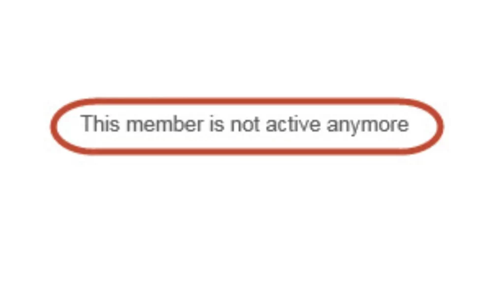 this member is not active